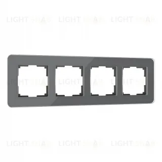 Рамка четверная Werkel Elite графит стекло a057881 a057881