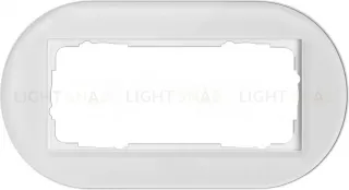 Рамка двойная без перегородки Gira Studio белое стекло 1002130 1002130