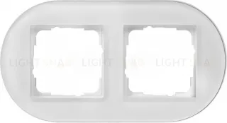 Рамка двойная Gira Studio белое стекло 0212130 0212130