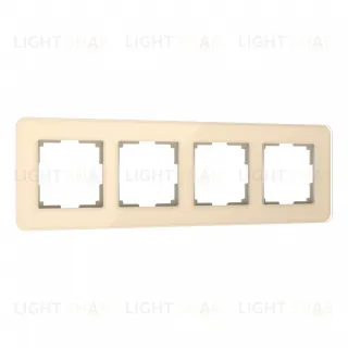 Рамка четверная Werkel Elite айвори стекло a057885 a057885