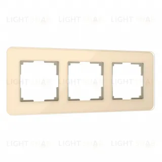 Рамка тройная Werkel Elite айвори стекло a057884 a057884