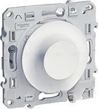 Cветорегулятор LED поворотно-нажимной универсальный Schneider Electric Odace 4-400 Вт, белый S52R512 S52R512
