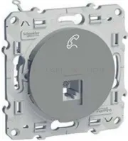 Телефонная розетка Schneider Electric Odace RJ12, алюминий S53R497 S53R497