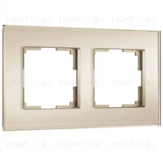 Рамка двойная Werkel Senso шампань, стекло soft-touch a064577 a064577