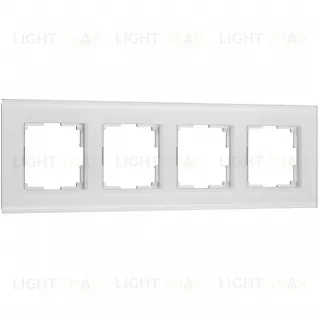 Рамка четверная Werkel Senso белый, стекло soft-touch a064567 a064567