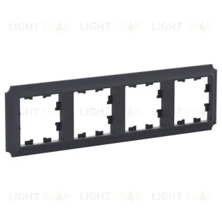 Рамка четверная Schneider Electric Atlasdesign Antique, карбон ATN101004 ATN101004
