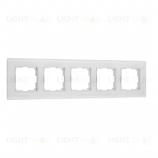 Рамка пятерная Werkel Senso белый, стекло soft-touch a069968 a069968