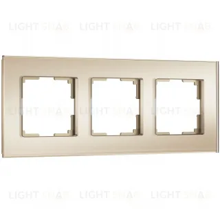 Рамка тройная Werkel Senso шампань, стекло soft-touch a064578 a064578