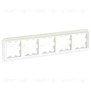 Рамка пятерная Schneider Electric Atlasdesign Antique, жемчуг ATN100405 ATN100405