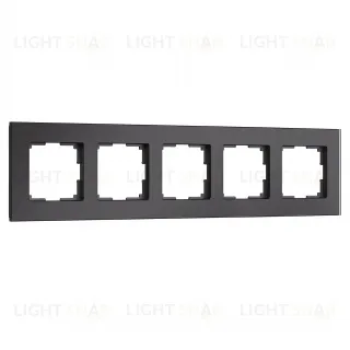 Рамка пятерная Werkel Senso черный, стекло soft-touch a069969 a069969