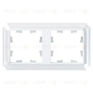 Рамка двойная Schneider Electric Atlasdesign Antique, белый ATN100102 ATN100102