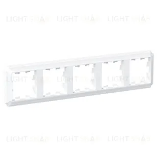 Рамка пятерная Schneider Electric Atlasdesign Antique, белый ATN100105 ATN100105