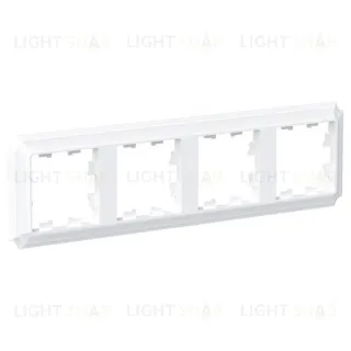 Рамка четверная Schneider Electric Atlasdesign Antique, белый ATN100104 ATN100104