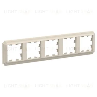 Рамка пятерная Schneider Electric Atlasdesign Antique, бежевый ATN100205 ATN100205
