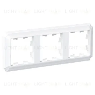 Рамка тройная Schneider Electric Atlasdesign Antique, белый ATN100103 ATN100103