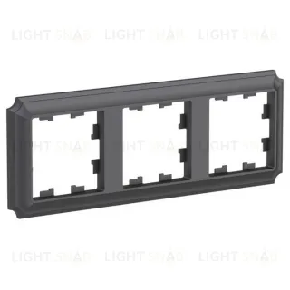 Рамка тройная Schneider Electric Atlasdesign Antique, базальт ATN101403 ATN101403