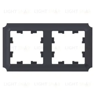 Рамка двойная Schneider Electric Atlasdesign Antique, карбон ATN101002 ATN101002