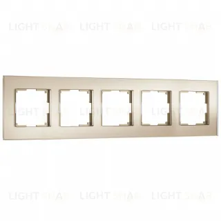 Рамка пятерная Werkel Senso шампань, стекло soft-touch a069970 a069970