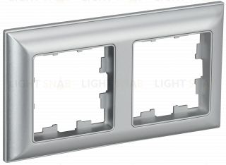 Рамка двойная 3D-форма IEK Brite Decor алюминий BR-M22-12-K47 BR-M22-12-K47