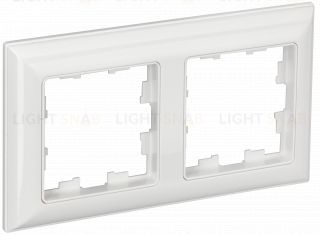 Рамка двойная 3D-форма IEK Brite Decor белый BR-M22-12-K01 BR-M22-12-K01