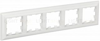 Рамка пятерная 3D-форма IEK Brite Decor белый BR-M52-12-K01 BR-M52-12-K01