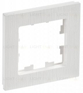 Рамка одинарная IEK Brite Decor белый рифленый BR-M12-51-K01 BR-M12-51-K01