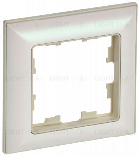 Рамка одинарная 3D-форма IEK Brite Decor жемчуг/бежевый BR-M12-12-1-K10 BR-M12-12-1-K10