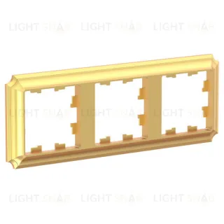Рамка тройная Schneider Electric Atlasdesign Antique, золото ATN101603 ATN101603