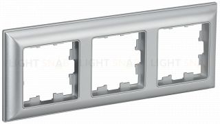 Рамка тройная 3D-форма IEK Brite Decor алюминий BR-M32-12-K47 BR-M32-12-K47
