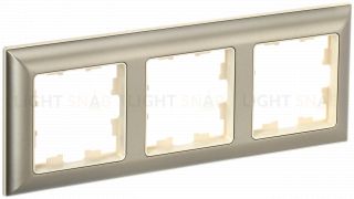 Рамка тройная 3D-форма IEK Brite Decor шампань/бежевый BR-M32-12-3-K10 BR-M32-12-3-K10