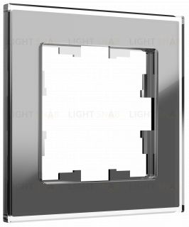 Рамка одинарная IEK Brite Decor серый глянец стекло BR-M12-G-K03 BR-M12-G-K03