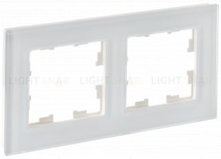 Рамка двойная IEK Brite Decor белый матовый стекло BR-M22-G-31-K01 BR-M22-G-31-K01