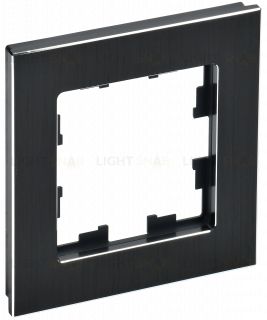 Рамка одинарная IEK Brite Decor черный металл BR-M12-M-K02 BR-M12-M-K02