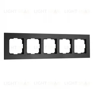 Рамка пятерная Werkel AluMax, черный алюминий a069966 a069966