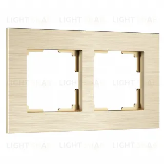 Рамка двойная Werkel AluMax, шампань a066334 a066334