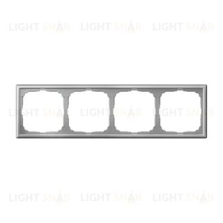 Рамка четверная System Electric ArtGallery, алюминий GAL000304 GAL000304