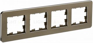 Рамка четверная скругленная IEK Brite Decor латунь металл BR-M42-M-01-K49 BR-M42-M-01-K49