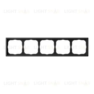 Рамка пятерная System Electric ArtGallery, карбон GAL001005 GAL001005