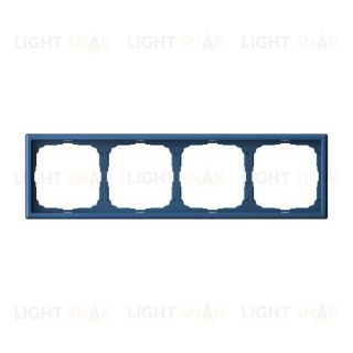 Рамка четверная System Electric ArtGallery, аквамарин GAL001104 GAL001104