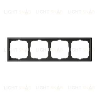 Рамка четверная System Electric ArtGallery, базальт GAL001404 GAL001404