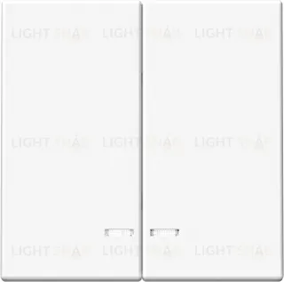 Выключатель двухклавишный с подсветкой System Electric ArtGallery 10А, белый GAL000153S GAL000153S