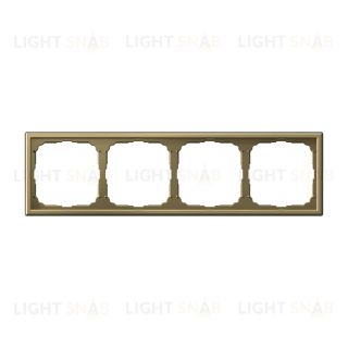 Рамка четверная System Electric ArtGallery, золото GAL001604 GAL001604