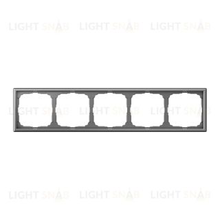 Рамка пятерная System Electric ArtGallery, сталь GAL000905 GAL000905