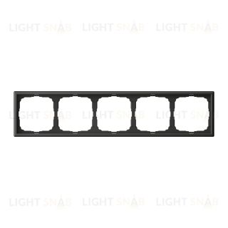 Рамка пятерная System Electric ArtGallery, базальт GAL001405 GAL001405