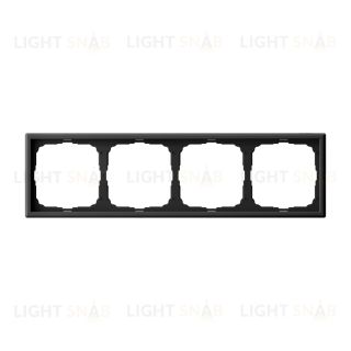 Рамка четверная System Electric ArtGallery, карбон GAL001004 GAL001004