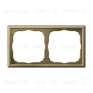 Рамка двойная System Electric ArtGallery, золото GAL001602 GAL001602