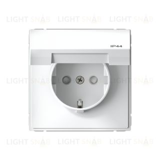 Розетка с заземлением со шторками и крышкой System Electric ArtGallery 16А IP44, белый GAL440146 GAL440146