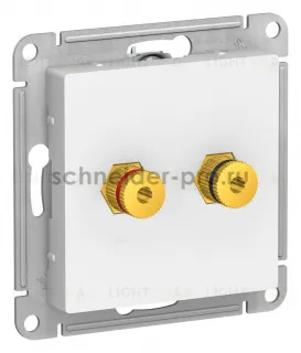 Розетка акустическая двойная System Electric ArtGallery, белый GAL000108+ATN000187 GAL000108 + ATN000187