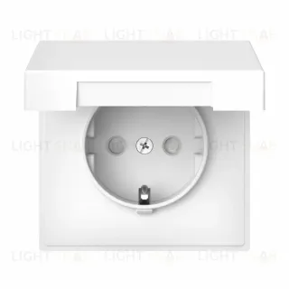 Розетка с заземлением, быстрозажимные клем., со шторками и крышкой System Electric ArtGallery 16А IP20, белый GAL000146S GAL000146S