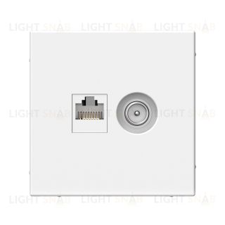 Розетка TV и интернет розетка System Electric ArtGallery RJ 45, 5 кат., белый GAL000189 GAL000189